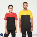 T-shirt bicolore manches courtes unisexe - Kariban